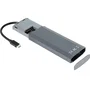Tooq TQE-2241G Caja Externa y Hub 6 en 1 para SSD M.2 Gris